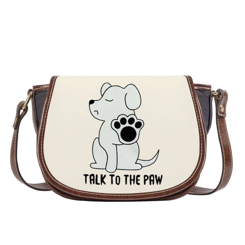 Ti Amo I love you - Exclusive Brand - Buttery White - Talk to the Paw -  Saddle Bag