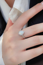 Load image into Gallery viewer, Platinum-Plated Opal Pear Shape Ring - Sizes 5-10 Ti Amo I love you
