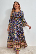 Load image into Gallery viewer, Plus Size Bohemian Round Neck Maxi Dress Ti Amo I love you
