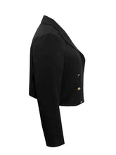 Load image into Gallery viewer, Plus Size Buttoned Lapel Collar Long Sleeve Blazer Ti Amo I love you
