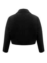 Load image into Gallery viewer, Plus Size Buttoned Lapel Collar Long Sleeve Blazer Ti Amo I love you
