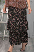 Load image into Gallery viewer, Plus Size Ditsy Floral Layered Maxi Skirt Ti Amo I love you
