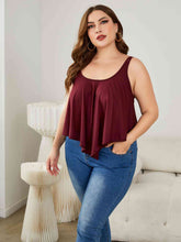 Load image into Gallery viewer, Plus Size Double-Strap Scoop Neck Cami Ti Amo I love you
