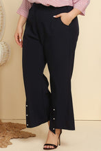 Load image into Gallery viewer, Plus Size Hem Detail Flare Pants Ti Amo I love you
