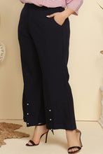 Load image into Gallery viewer, Plus Size Hem Detail Flare Pants Ti Amo I love you
