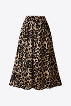 Load image into Gallery viewer, Plus Size Leopard Print Midi Skirt Ti Amo I love you
