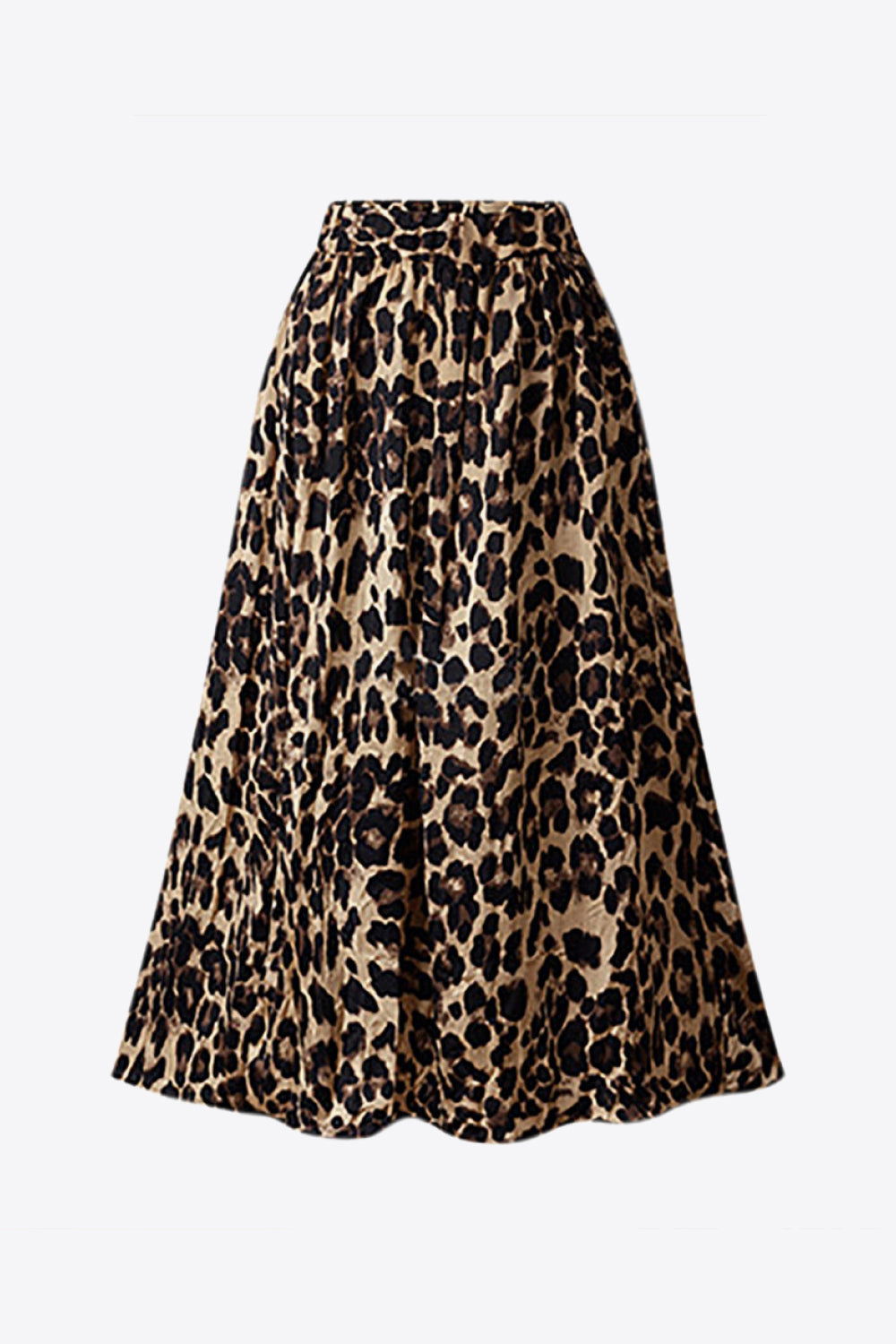 Plus Size Leopard Print Midi Skirt Ti Amo I love you