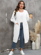 Load image into Gallery viewer, Plus Size Long Sleeve Pocketed Cardigan Ti Amo I love you
