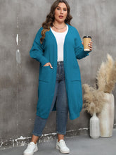 Load image into Gallery viewer, Plus Size Long Sleeve Pocketed Cardigan Ti Amo I love you
