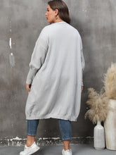 Load image into Gallery viewer, Plus Size Long Sleeve Pocketed Cardigan Ti Amo I love you
