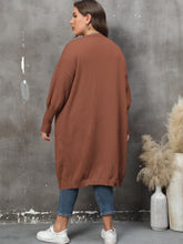 Load image into Gallery viewer, Plus Size Long Sleeve Pocketed Cardigan Ti Amo I love you
