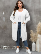 Load image into Gallery viewer, Plus Size Long Sleeve Pocketed Cardigan Ti Amo I love you
