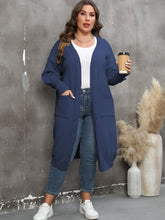 Load image into Gallery viewer, Plus Size Long Sleeve Pocketed Cardigan Ti Amo I love you
