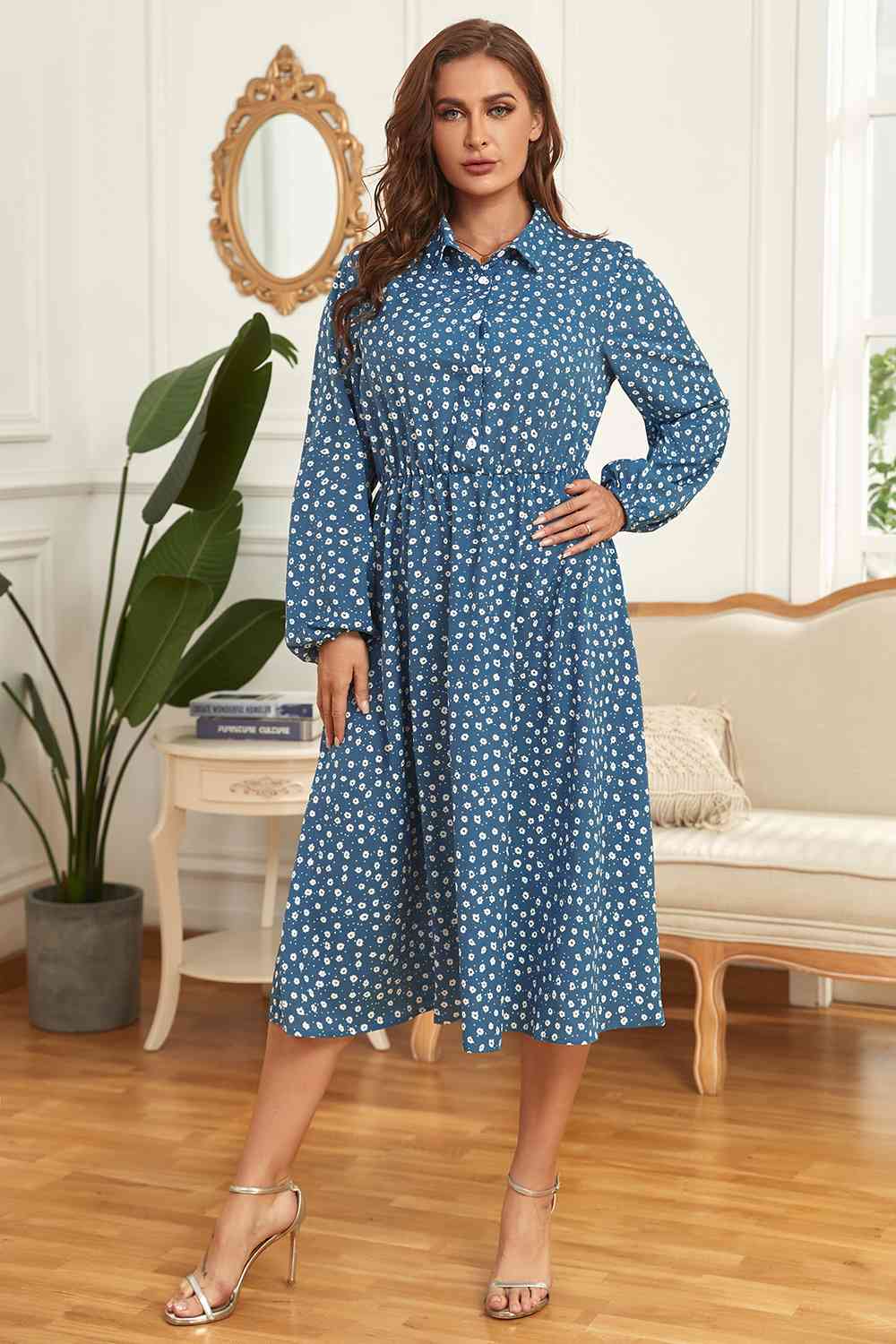 Plus Size Long Sleeve Shirt Dress Ti Amo I love you