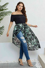 Load image into Gallery viewer, Plus Size Off-Shoulder Asymmetrical Hem Dress Ti Amo I love you
