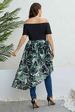 Load image into Gallery viewer, Plus Size Off-Shoulder Asymmetrical Hem Dress Ti Amo I love you
