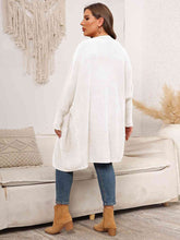 Load image into Gallery viewer, Plus Size Open Front Cardigan With Pockets Ti Amo I love you
