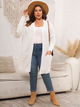 Load image into Gallery viewer, Plus Size Open Front Cardigan With Pockets Ti Amo I love you
