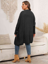 Load image into Gallery viewer, Plus Size Open Front Cardigan With Pockets Ti Amo I love you
