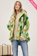 Load image into Gallery viewer, Plus Size -  Plaid Back Spirit Jacket Ti Amo I love you
