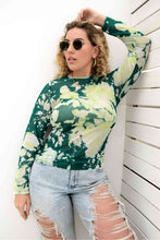 Load image into Gallery viewer, Plus Size Printed Round Neck Long Sleeve Blouse Ti Amo I love you
