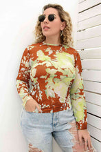 Load image into Gallery viewer, Plus Size Printed Round Neck Long Sleeve Blouse Ti Amo I love you
