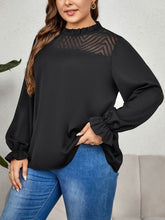 Load image into Gallery viewer, Plus Size Round Neck Flounce Sleeve Blouse - Sizes 1XL-4XL Ti Amo I love you
