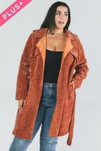 Load image into Gallery viewer, Plus Size - Solid Long Sleeve Coat Ti Amo I love you
