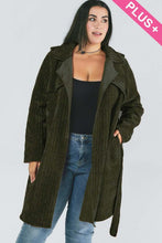 Load image into Gallery viewer, Plus Size - Solid Long Sleeve Coat Ti Amo I love you
