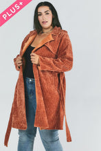 Load image into Gallery viewer, Plus Size - Solid Long Sleeve Coat Ti Amo I love you
