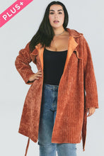 Load image into Gallery viewer, Plus Size - Solid Long Sleeve Coat Ti Amo I love you
