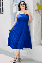 Load image into Gallery viewer, Plus Size Spaghetti Strap Tiered Dress Ti Amo I love you
