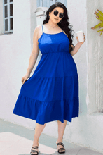 Load image into Gallery viewer, Plus Size Spaghetti Strap Tiered Dress Ti Amo I love you
