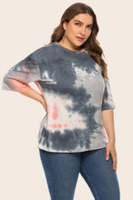 Load image into Gallery viewer, Plus Size Tie-Dye Half Sleeve Tee Shirt Ti Amo I love you
