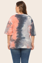 Load image into Gallery viewer, Plus Size Tie-Dye Half Sleeve Tee Shirt Ti Amo I love you
