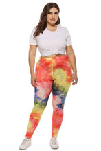 Load image into Gallery viewer, Plus Size Tie Dye Legging Ti Amo I love you
