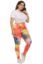 Load image into Gallery viewer, Plus Size Tie Dye Legging Ti Amo I love you
