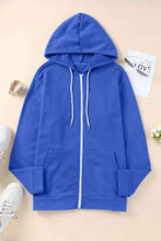 Load image into Gallery viewer, Plus Size Zip Up Hooded Jacket with Pocket Ti Amo I love you
