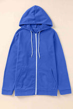 Load image into Gallery viewer, Plus Size Zip Up Hooded Jacket with Pocket Ti Amo I love you
