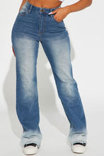 Load image into Gallery viewer, Pocketed Buttoned Straight Jeans Ti Amo I love you
