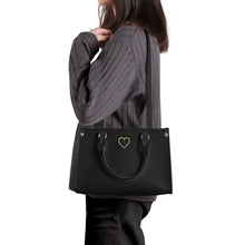 Load image into Gallery viewer, Ti Amo I love you - Exclusive Brand - Onyx - Luxury Womens PU Tote Bag - Black Straps
