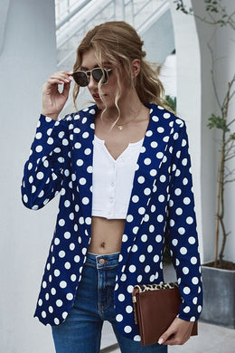 Polka Dot Long Sleeve Blazer Ti Amo I love you