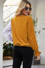 Load image into Gallery viewer, Polka Dot Surplice Neck Lantern Sleeve Blouse - Sizes S-XL Ti Amo I love you
