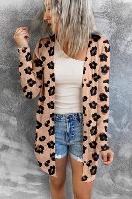 Printed Button Front Longline Cardigan Ti Amo I love you