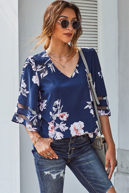 Printed Flare Sleeve Top Ti Amo I love you