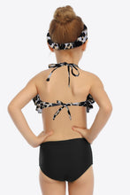 Load image into Gallery viewer, Printed Layered Halter Neck Two-Piece Swim Set Ti Amo I love you
