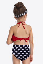 Load image into Gallery viewer, Printed Layered Halter Neck Two-Piece Swim Set Ti Amo I love you
