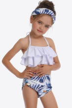 Load image into Gallery viewer, Printed Layered Halter Neck Two-Piece Swim Set Ti Amo I love you
