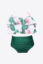 Load image into Gallery viewer, Printed Layered Halter Neck Two-Piece Swim Set Ti Amo I love you
