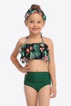 Load image into Gallery viewer, Printed Layered Halter Neck Two-Piece Swim Set Ti Amo I love you
